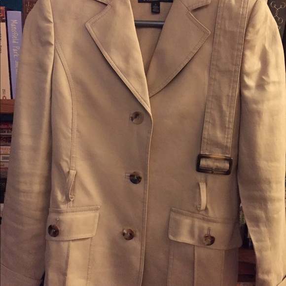 Brooks Brothers Tan Belted Linen Jacket - Picture 4 of 8